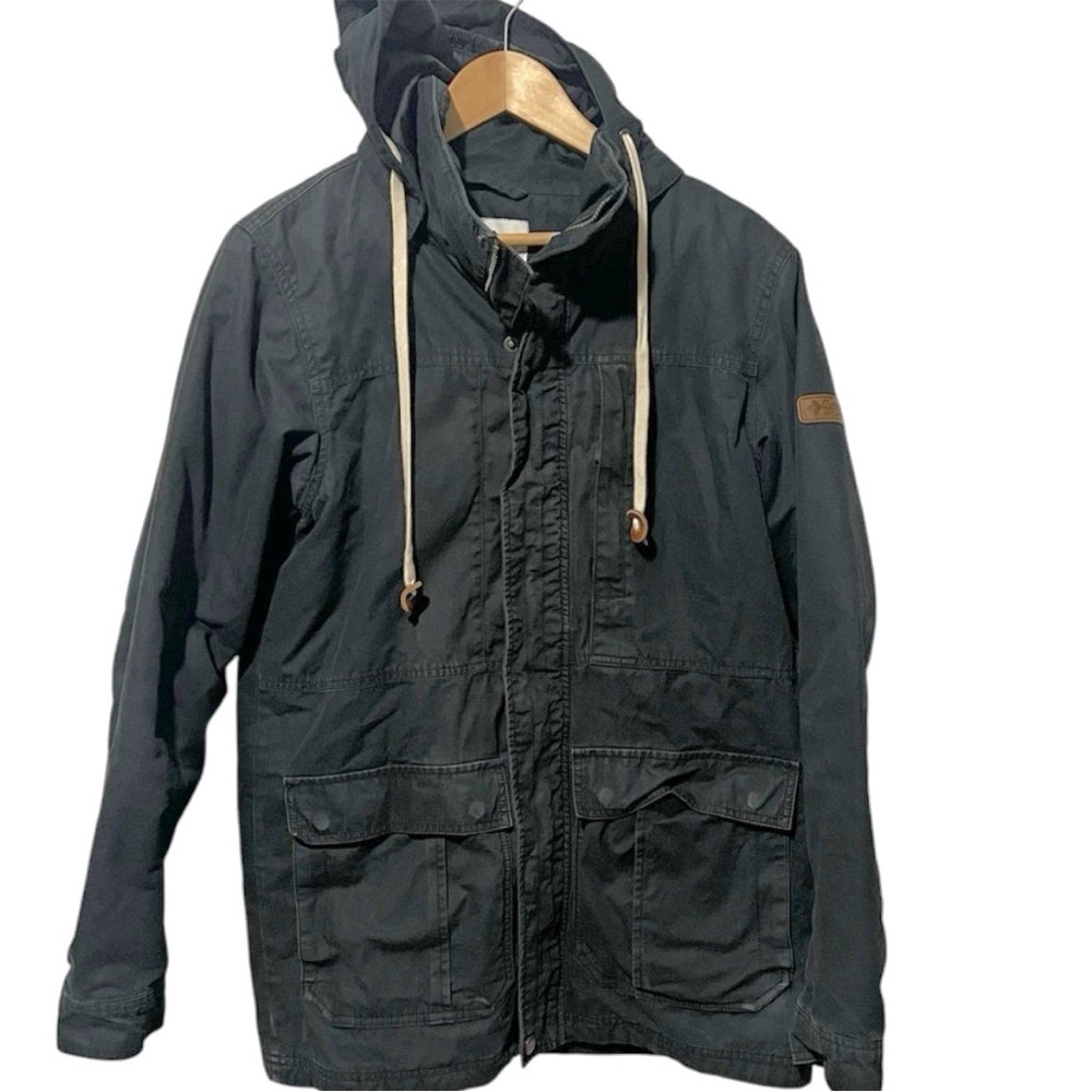 Columbia Black Warm Lined Utility Cargo Hooded Jacket
